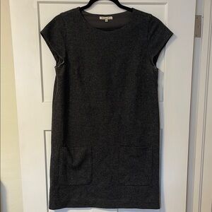 Madewell Gray Cap Sleeve Dress